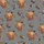 Cozy Aesthetic Fans' Painterly Highland Cow Botanical Pattern with Plum, Burnt Orange & Sage on Heather Grey Satin Pajamas Set - 4