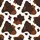 Rustic Style Aficionados' Organic Deep Coffee Brown & White Cowhide Print Satin Pajamas Set - 4