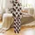Rustic Style Aficionados' Organic Deep Coffee Brown & White Cowhide Print Satin Pajamas Set - 3