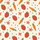 Garden Enthusiasts' Whimsical Strawberry Carrot Floral Flat Graphic Seamless Pattern in Red, Orange, Pink, Green on Cream Satin Pajamas Set - 4