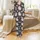 Kitten Lovers' Adorable Gray Fluffy Kittens Blue Eyes Pink Star Bow Seamless Pattern Dark Heather Gray Satin Pajamas Set - 2