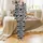 Playful Style Seekers' Organic Black Cow Spots White Background Subtle Yellow Accents Satin Pajamas Set - 2