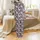 Moo! Script & Cartoon Cow Faces: Playful Black & Pink Spot Hand-Drawn Design Satin Pajamas Set - 3