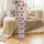 Whimsical Style Fans' Adorable Cartoon Light Pink Smiling Cow Black Spotted Milk Bottle Repeating Pattern Satin Pajamas Set - 2