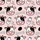 Whimsical Style Fans' Adorable Cartoon Light Pink Smiling Cow Black Spotted Milk Bottle Repeating Pattern Satin Pajamas Set - 4