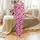 Sweet Style Adorers' Soft Bubblegum Pink All-Over Fuchsia Abstract Strawberry Cow Illustrative Pattern Satin Pajamas Set - 2