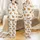 Women's Watercolor Highland Cow Mother Calf Blush Rose Floral Crown Rustic Repeat Pattern Satin Pajamas Set - 1