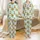 Highland Cow Lovers' Whimsical Fluffy Cows, Bright Sunflower Crowns, & Butterflies Light Cyan Pattern Satin Pajamas Set - 1