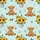 Highland Cow Lovers' Whimsical Fluffy Cows, Bright Sunflower Crowns, & Butterflies Light Cyan Pattern Satin Pajamas Set - 4