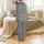Abstract Style Seekers' High-Contrast Black White Irregular Organic Blob Pattern Satin Pajamas Set - 3