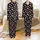 Cat Lovers' Playful Cartoon Cat Faces Silhouettes Rose Pink Muted Grey Paw Prints Hearts Black Pattern Satin Pajamas Set - 1