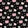 Cat Lovers' Playful Cartoon Cat Faces Silhouettes Rose Pink Muted Grey Paw Prints Hearts Black Pattern Satin Pajamas Set - 4
