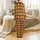 Modern Style Enthusiasts' Vibrant Orange Red Abstract Flowing Wave Pattern with Flat Arrows on Dark Charcoal Satin Pajamas Set - 3