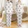 Women's Graceful Watercolor Horse Heads Muted Brown Pastel Pink Rose Wreath Pattern Satin Pajamas Set - 1
