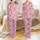 Western Lifestyle Enthusiasts Stylized Light Lavender-Pink Crimson Rose Boots Hats Stars Pattern Satin Pajamas Set - 1