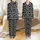 Cat Lovers' Dense Interlocking Minimalist White Cat Faces Paw Prints Silhouettes Black Pattern Satin Pajamas Set - 1