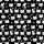 Cat Lovers' Dense Interlocking Minimalist White Cat Faces Paw Prints Silhouettes Black Pattern Satin Pajamas Set - 4