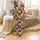 Cat Lovers' Expressive Painterly Feline Faces Collage: Rich Browns, Oranges, Greys, Fuchsia Pink, Emerald Green Eyes Satin Pajamas Set - 2