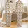 Pet Lovers' Realistic Golden Retriever Cat Faces & Pink Hearts Seamless Pattern on Light Grey Satin Pajamas Set - 1