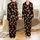 Highland Cow Fans Whimsical Hand-Drawn Fluffy Orange-Brown Calf Pattern 'Everything Is Fine' Text Black Satin Pajamas Set - 1