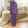 Western Style Aficionados' Whimsical Desert Royal Purple Coral Pink Cowboy Boots Cactus Steer Skull Pattern Satin Pajamas Set - 3