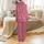 Whimsical Style Fans' Fluffy Brown Baby Highland Cow Leopard Bow Fuchsia Pink Illustrative Pattern Satin Pajamas Set - 3