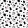 Cow Lovers' Whimsical Cartoon Cow Pattern: Black Spots, Pink Snouts, Udders, Hoof Prints, White Background Satin Pajamas Set - 4