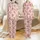 Western Enthusiasts' Whimsical Cowgirl Desert All-Over Print with Pink Hats, Coral Shirts, and Fuchsia Cacti Satin Pajamas Set - 1