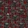 Gothic Metal Fans' Red Black Plaid Beast Skull, Grungy Flame & Tattered Flag Design Satin Pajamas Set - 4