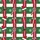 Christmas Lovers' Vibrant Red Plaid Flat Graphic Holiday Pattern with Santa Hats, Holly, Candy Canes, Gift Boxes Satin Pajamas Set - 4