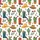 Desert Style Fan Playful Western Boots Hats Cacti Flowers Design Satin Pajamas Set - 4