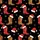 Western Christmas Lovers' Bold Red Gold Snowflake Cowboy Boots Santa Hats Star Repeating Pattern Satin Pajamas Set - 4