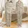 Western Enthusiasts' Charcoal Grey Vintage Western Engraving Cowboys Desert Panorama Seamless Print Satin Pajamas Set - 1