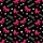Women's Playful Black Fuchsia Pink White Love Affirmation Bows Hearts Scatter Pattern Satin Pajamas Set - 4
