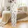 Cat Lovers' Fluffy Kitten Watercolor Whimsical Garden Brown Beige Tabby White Daisy Pink Chamomile Pastel Butterfly Satin Pajamas Set - 3
