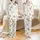 Cat Lovers' Fluffy Kitten Watercolor Whimsical Garden Brown Beige Tabby White Daisy Pink Chamomile Pastel Butterfly Satin Pajamas Set - 1