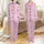 Cute Animal Lovers' Whimsical Pink Panda Cat Hearts Lilac Dot Pattern Satin Pajamas Set - 1