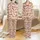 Women's Elegant V-Neck Soft Pink Stylized Leopard Print All-Season 3-Piece Belted Sleep Set Satin Pajamas Set - 1