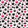 Women's Allover Fuchsia Heart & Black Paw Pet Motif Casual Long Sleeve Pajamas Satin Pajamas Set - 4