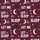 Women's Six-Piece Autumn Deep Burgundy 'LET ME SLEEP' Print Long-Sleeve Pajama Set Satin Pajamas Set - 4