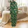 Women's Emerald Green Dynamic Tiger & Polka Dot Print Long Sleeve Loungewear Set Satin Pajamas Set - 3