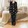 Women's Uplifting 'No Worries God Got Me' Typographic Print Short Sleeve 3-Piece Pajama Set Satin Pajamas Set - 2