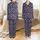 Women's Y2K Whimsical Hearts Lounge Set: Navy Animal Print Long Sleeve V-Neck Satin Pajamas Set - 1