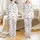 Women's Whimsical Holly Berry Candy Cane Pajamas Set - Festive Holiday Loungewear Satin Pajamas Set - 1