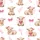 Family Pink Heifer Highland Cow Winter Sleep Set: Coquette Fuchsia Watercolor Design Satin Pajamas Set - 4