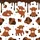 Personalized Highland Cow Fan: Adorable Baby Calves Pattern – Shaggy Fur, Pink Nose, Chocolate Drip Accents Satin Pajamas Set - 4