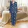 Family & Couples Matching Christmas Pajamas: Whimsical Navy Moon Star Spellbook Dream Design Set Satin Pajamas Set - 2