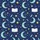 Family & Couples Matching Christmas Pajamas: Whimsical Navy Moon Star Spellbook Dream Design Set Satin Pajamas Set - 4