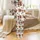 Country Christmas Pajamas: Santa Highland Cow Rustic Pattern Satin Pajamas Set - 3