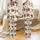 Country Christmas Pajamas: Santa Highland Cow Rustic Pattern Satin Pajamas Set - 1
